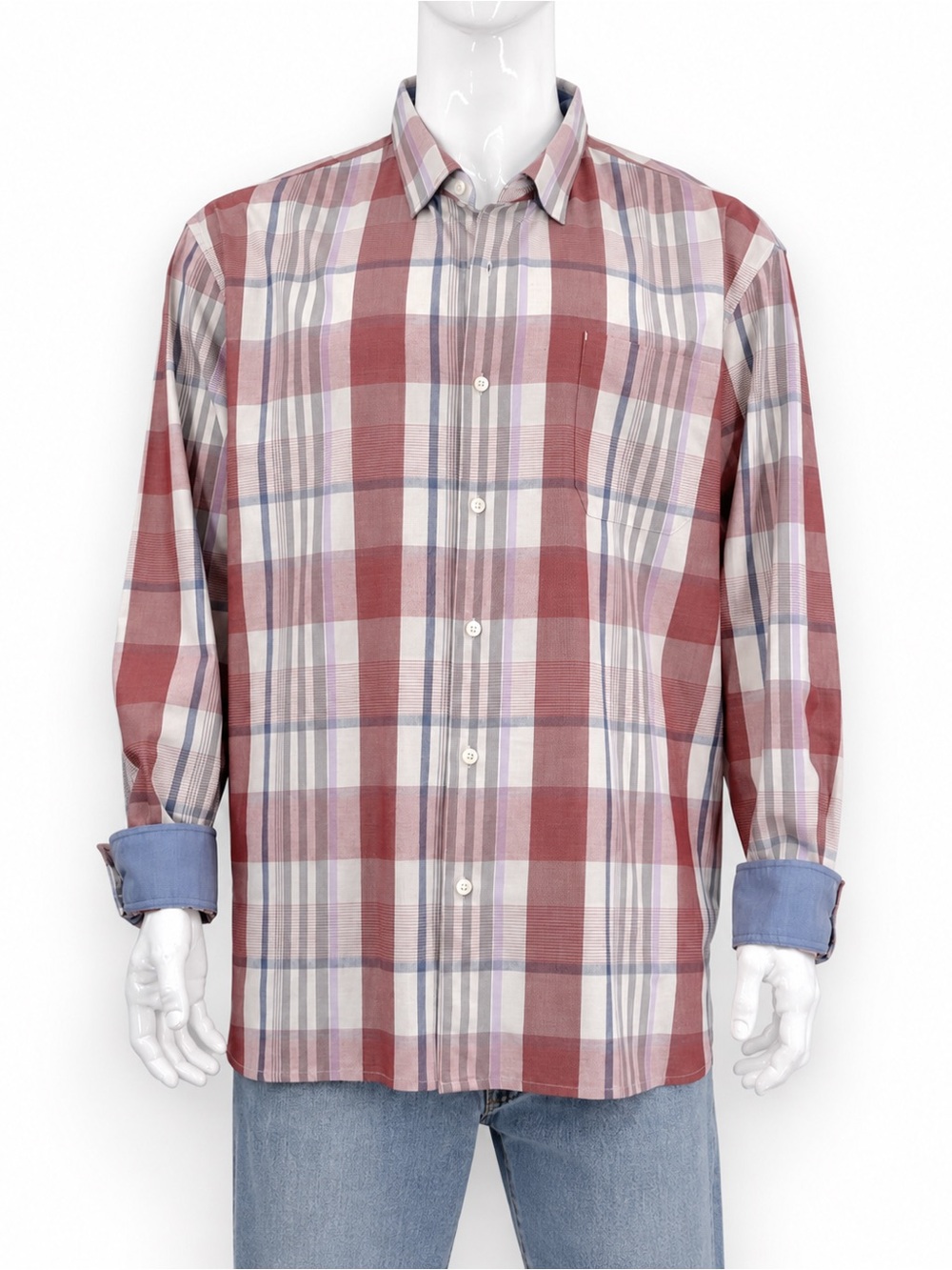 Tommy Bahama Big Island Plaid Fire Dance Silk Blend Shirt